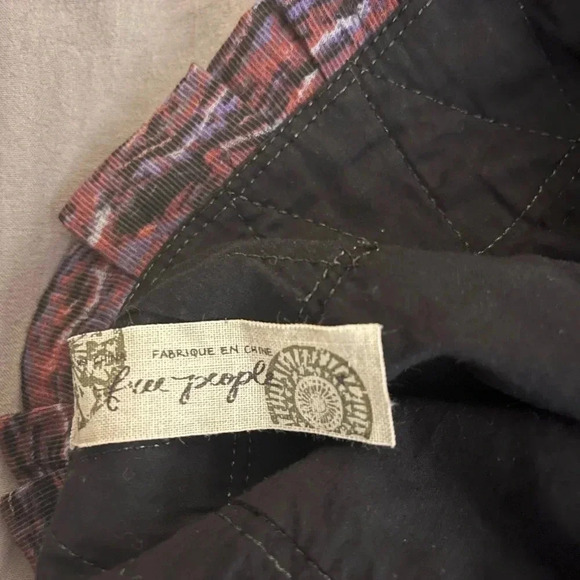 Free People Pleated Skater Space dye Pattern Tiered Mini Skirt Grunge Mod - Picture 5 of 5